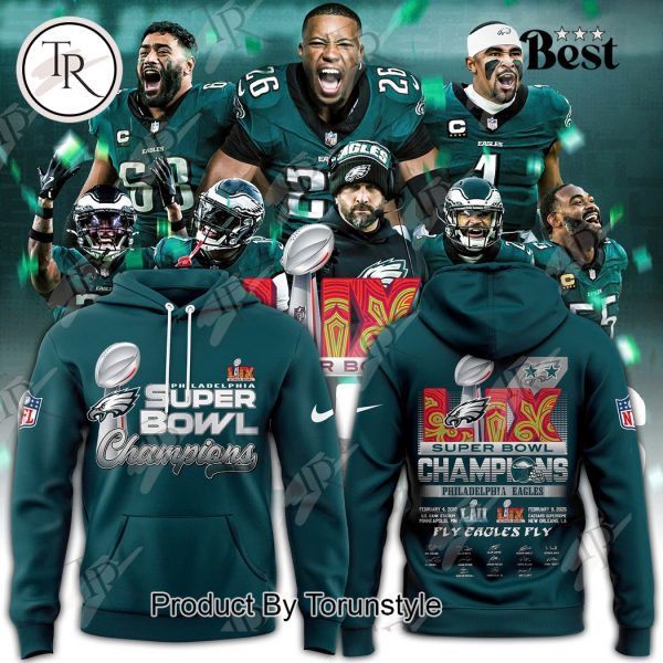 Fly Eagles Fly’ Philadelphia Eagles LIX Super Bowl Champions Limited Edition Hoodie – Blue