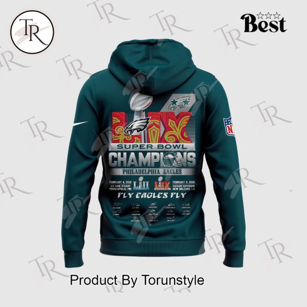 Fly Eagles Fly’ Philadelphia Eagles LIX Super Bowl Champions Limited Edition Hoodie – Blue