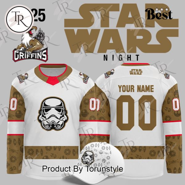 Grand Rapids Griffins 2025 Star Wars Night Custom Name Limited Edition Hockey Jersey