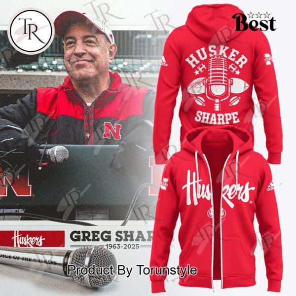 Greg Sharpe 1963-2025 “Voice of the Huskers” Honoring The Legend Limited Edition Hoodie