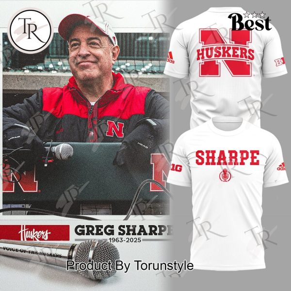 Greg Sharpe 1963-2025 “Voice of the Huskers” Honoring The Legend New Edition Hoodie