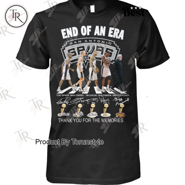 Gregg Popovich x San Antonio Spurs End Of An Era Thank You For The Memories T-Shirt