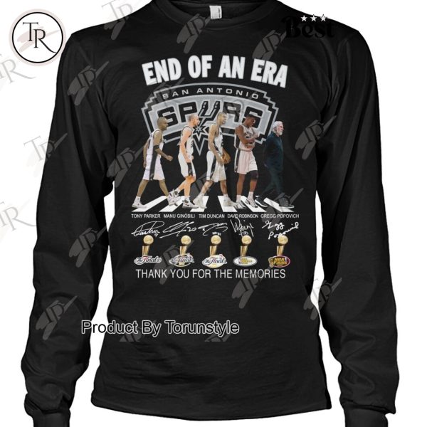 Gregg Popovich x San Antonio Spurs End Of An Era Thank You For The Memories T-Shirt