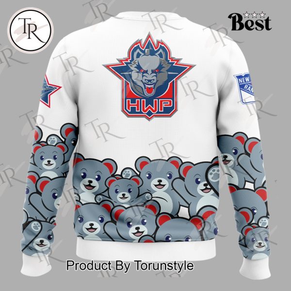 Hartford Wolf Pack Teddy Bear Toss 2025 Limited Edition Hoodie – White