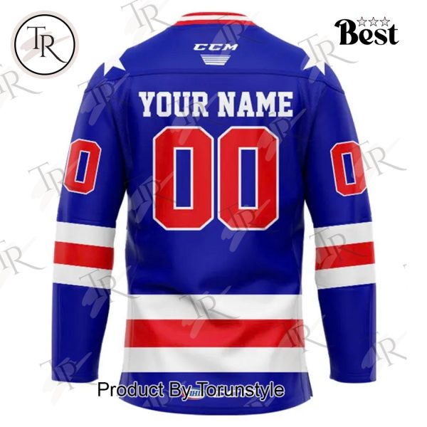 Syracuse Crunch 45th Anniversary Miracle On Ice Custom Name Special Edition Hockey Jersey