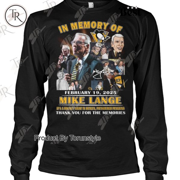 In Memory Of Mike Lange Thank You For The Memories T-Shirt