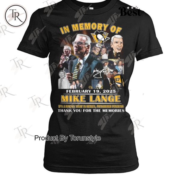 In Memory Of Mike Lange Thank You For The Memories T-Shirt