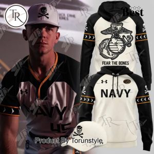 Navy Midshipmen Baseball Fear The Bones 2025 Limited Edition Hoodie