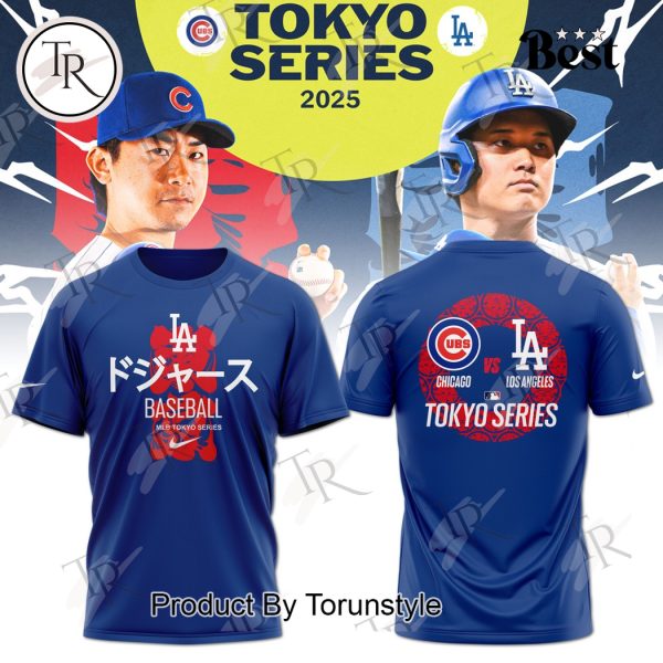 Los Angeles Dodgers x Chicago Cubs Tokyo Series Tour 2025 Limited Edition Hoodie – Blue