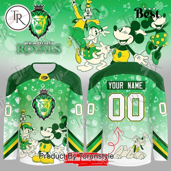 Reading Royals Mickey And Friends 2025 Custom Name Hockey Jersey