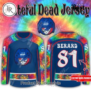 Kalamazoo Wings 2025 Grateful Dead Limited Edition Hockey Jersey