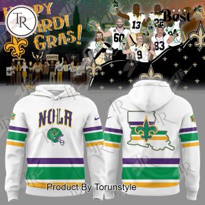 New Orleans Saints Happy Mardi Gras 2025 New Edition Hoodie