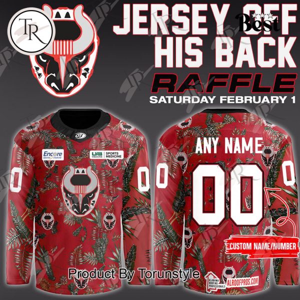 Special Birmingham Bulls Hockey Jersey Off His Back Raffles 2025 Custom Name Hockey Jersey