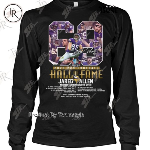 Jared Allen X Minnesota Vikings 2025 Pro Football Hall Of Fame Limited Edition T-Shirt