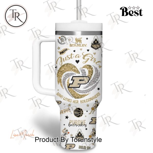 Just A Girl Purdue Boilermakers Basketball Who Loves Her Boilermakers 40oz Tumbler