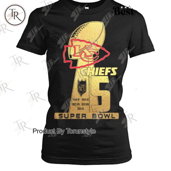 Kansas City Chiefs 5 Super Bowl T-Shirt