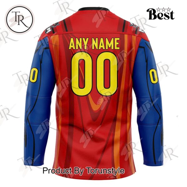 Macon Mayhem Win A Superman 2025 Special Edition Custom Name Hockey Jersey