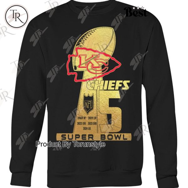 Kansas City Chiefs 5 Super Bowl T-Shirt