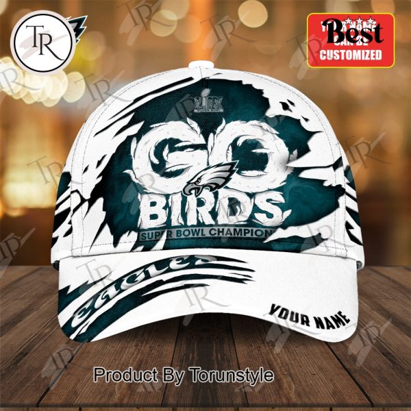 LIX Super Bowl Champions Philadelphia Eagles “Go Birds” Custom Name Cap