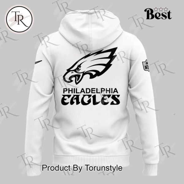 LIX Super Bowl Philadelphia Eagles White Design 2025 Hoodie