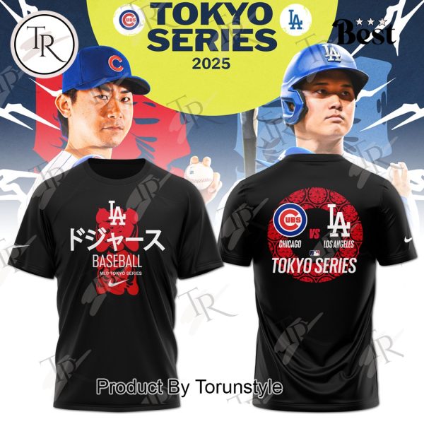 Los Angeles Dodgers x Chicago Cubs Tokyo Series Tour 2025 Limited Edition Hoodie – Black