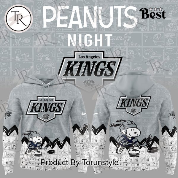 Los Angeles Kings Peanuts Night 75th Anniversary Hoodie – Grey