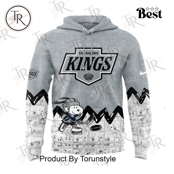 Los Angeles Kings Peanuts Night 75th Anniversary Hoodie – Grey