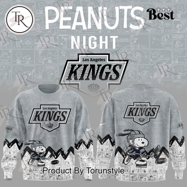 Los Angeles Kings Peanuts Night 75th Anniversary Hoodie – Grey