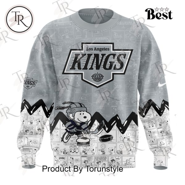 Los Angeles Kings Peanuts Night 75th Anniversary Hoodie – Grey