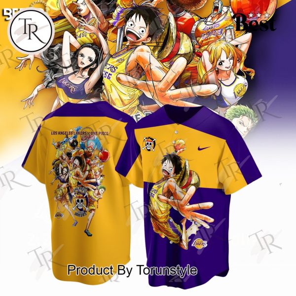 Luffy x Los Angeles Lakers 2025 Purple And Yellow Limited Edition Hoodie