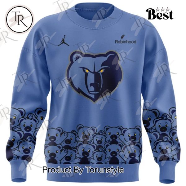 Memphis Grizzlies Teddy Bear Special Edition 2025 Hoodie – Blue