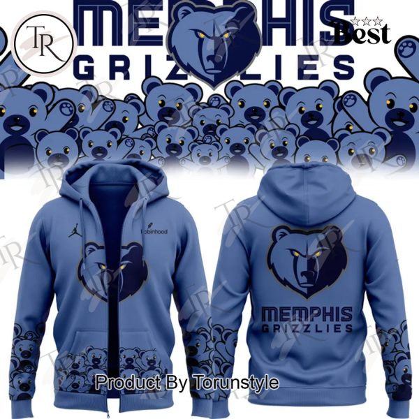 Memphis Grizzlies Teddy Bear Special Edition 2025 Hoodie – Blue