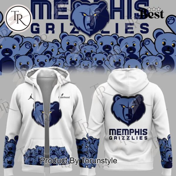 Memphis Grizzlies Teddy Bear Special Edition 2025 Hoodie – White