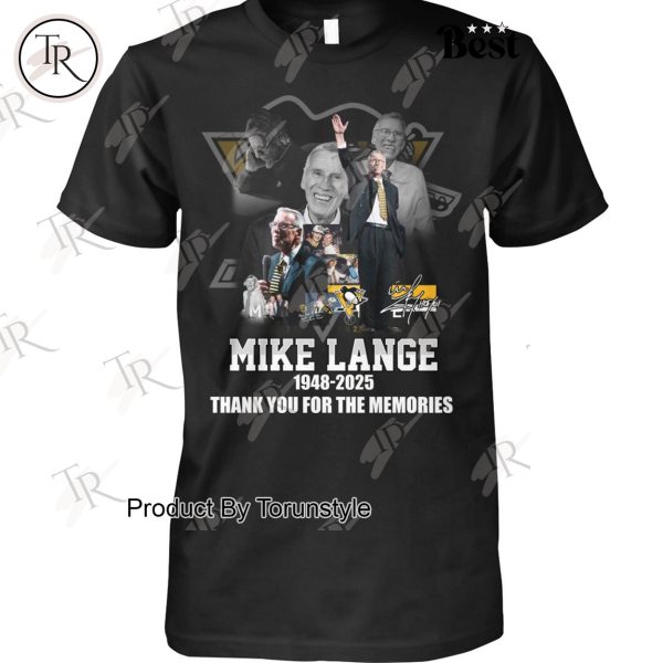 Mike Lange x Pittsburgh Penguins 1948-2025 Thank You For The Memories T-Shirt