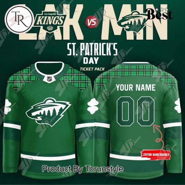 Minnesota Wild St. Patricks Day 2025 Custom Name Limited Edition Hockey Jersey