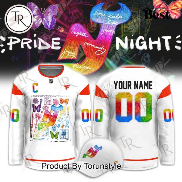 New Jersey Devils 2025 “Pride Night” Limited Edition Hockey Jersey – White