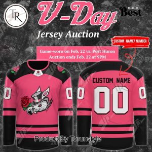 Danbury Hat Tricks V-Day 2025 Custom Name Limited Edition Hockey Jersey