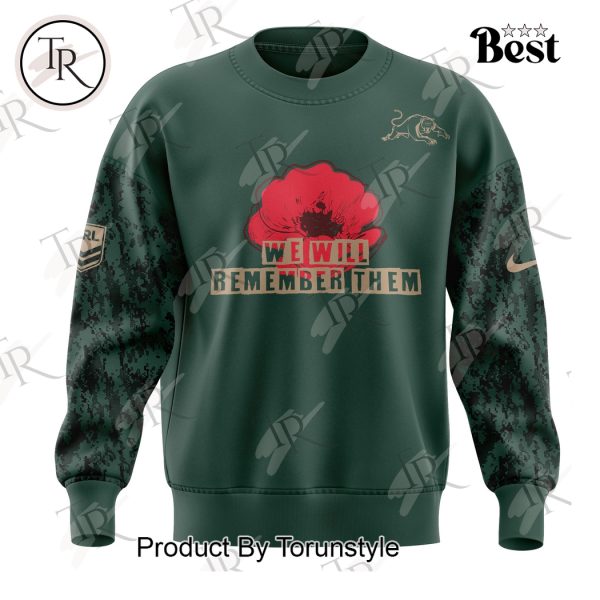 Penrith Panthers We Will Remember Anzac Day Hoodie