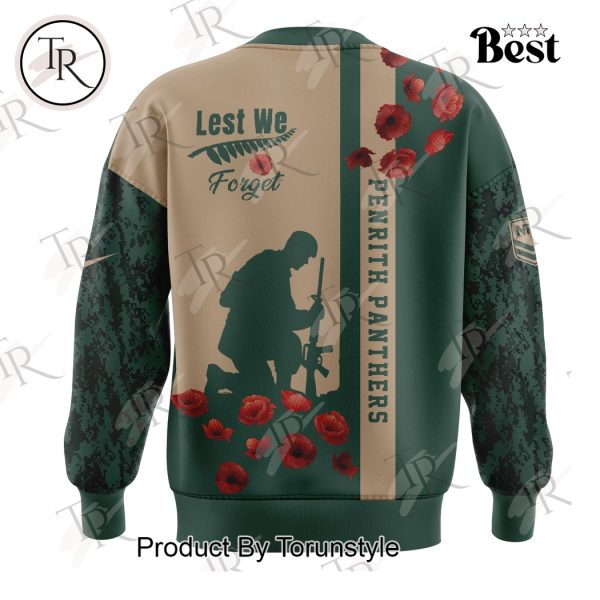 Penrith Panthers We Will Remember Anzac Day Hoodie