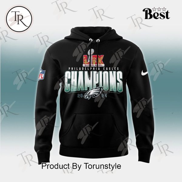 Philadelphia Eagles Super Bowl Champions 2X 2024 Limited Edition Hoodie – Black