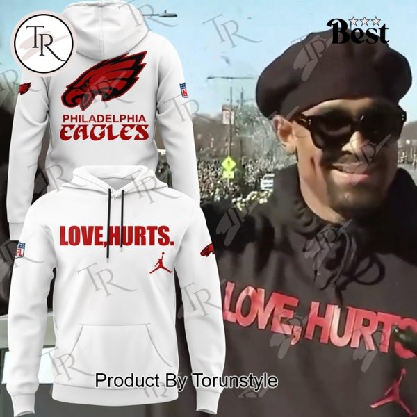 Philadelphia Eagles X Jalen Hurts “Love, Hurts” Limited Edition Hoodie – White