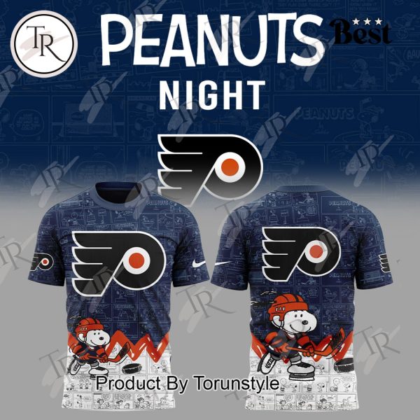 Philadelphia Flyers Peanuts Night 2025 75th Anniversary Hoodie – Blue