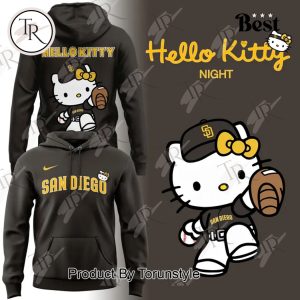 San Diego Padres 2025 Hello Kitty Night Hoodie