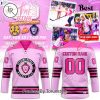 Reading Royals Pink In The Rink “Women In Sports Panel” Custom Name Hockey Jersey – Grey