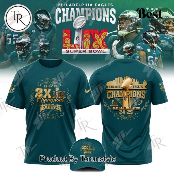 2024-2025 2X LIX Super Bowl Champions Philadelphia Eagles Limited Edition Hoodie