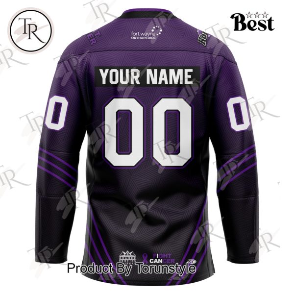 Fort Wayne Komets Fight Cancer 2025 Custom Name Limited Edition Hockey Jersey