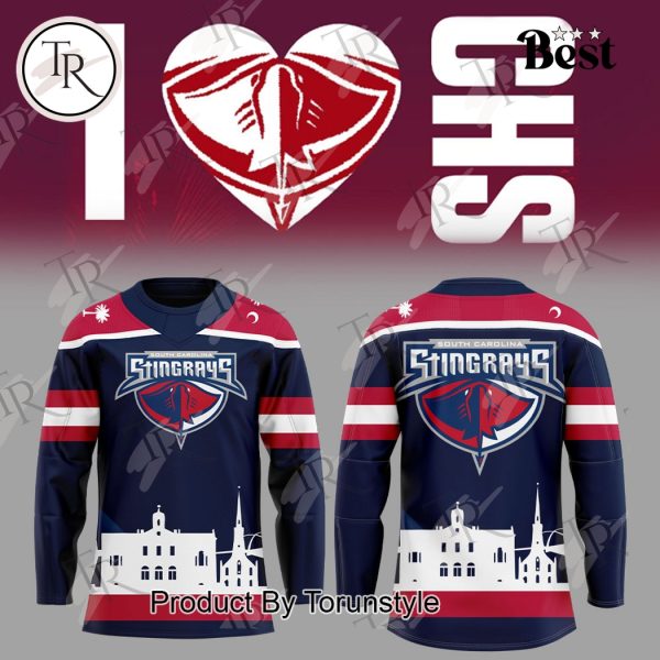 South Carolina Stingrays 2025 “I Love CHS Night” Limited Edition Hockey Jersey