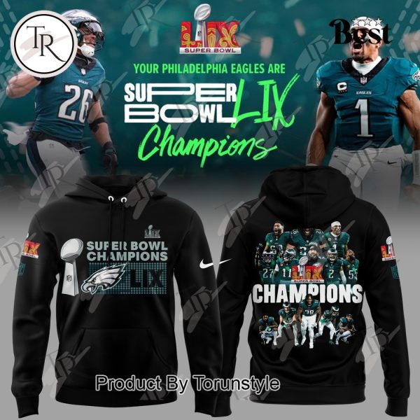 Super Bowl Champions 2025 LIX Philadelphia Eagles Special Edition Hoodie – Black