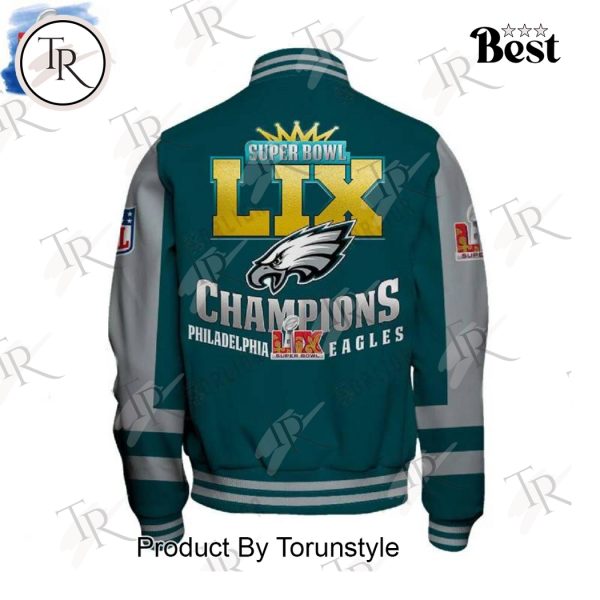 Super Bowl LIX Champions 2025 Philadelphia Eagles Baseball Jacket