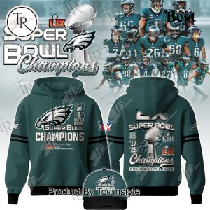 2X Super Bowl Champions LII And LIX Philadelphia Eagles Limited Edition Hoodie – Blue